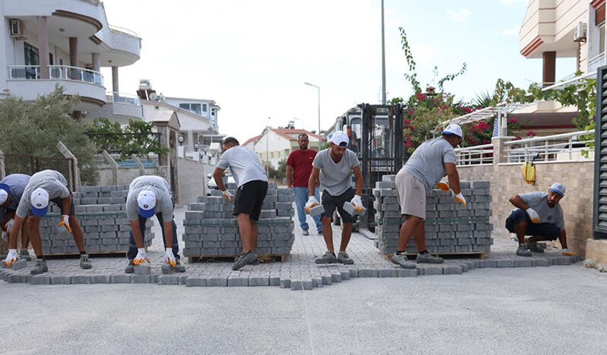 Didim Belediyesi’nden parke taşı çalışması