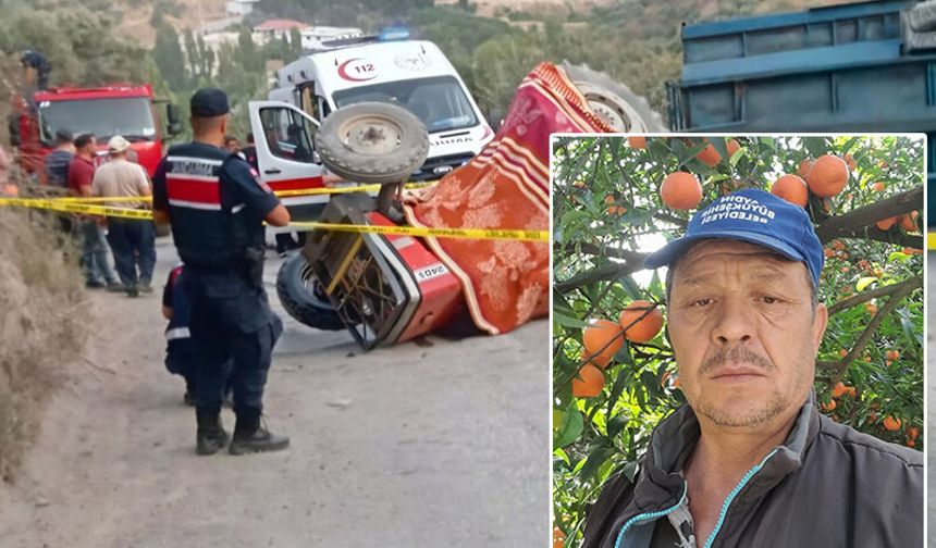 Aydın’da traktör devrildi: 1 ölü,1 yaralı
