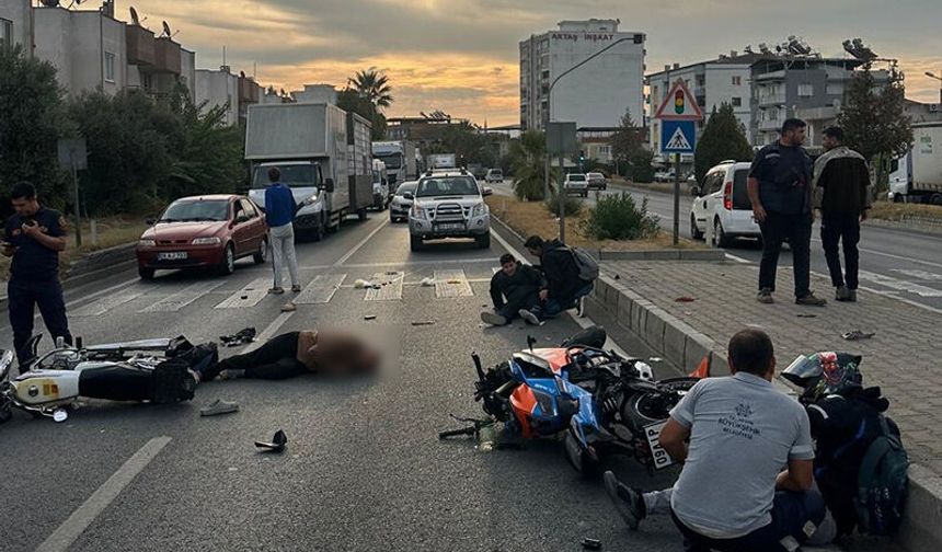 Aydın’da  motosikletler çarpıştı: 3 yaralı