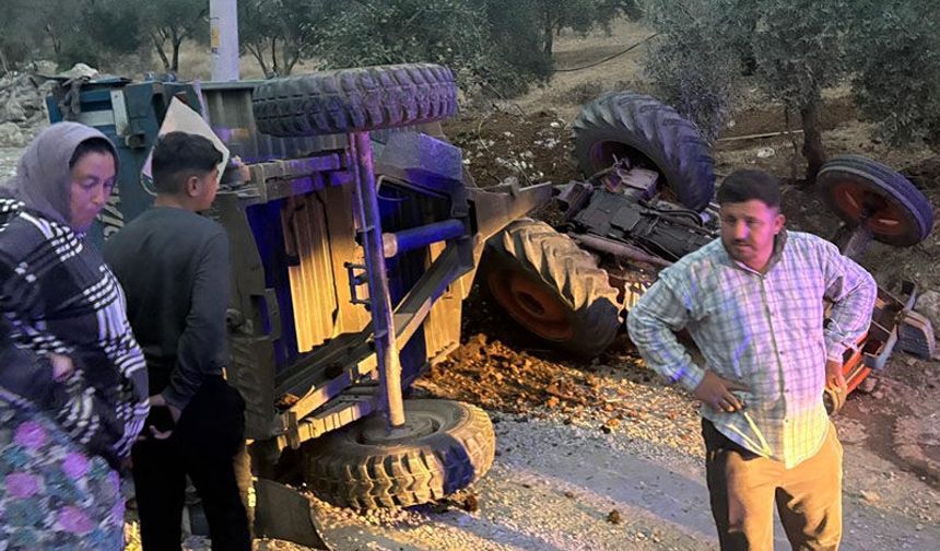 Aydın’da traktör devrildi