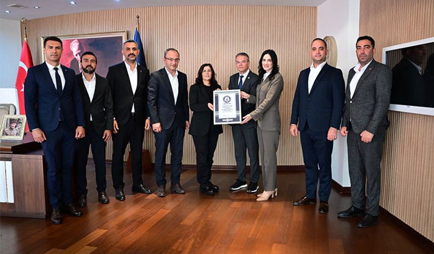 Didim’in Guinness rekoru Çerçioğlu’na sunuldu