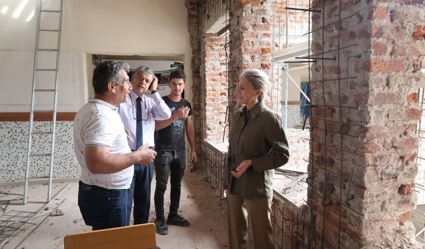 Nazilli'de İki Okulda Deprem Güçlendirmesi Sürüyor