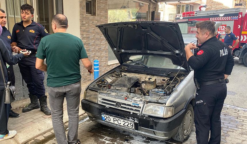 Aydın’da otomobil yangını